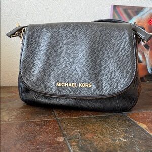 Michael Kors Black Leather Crossbody Bag